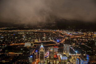 城市夜景璀璨灯光秀