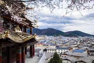 古建俯瞰丽江美丽景致