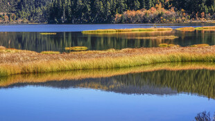 秋日静谧湖景