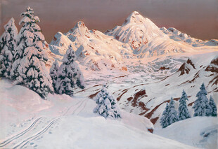 冬日雪山壮丽雪景