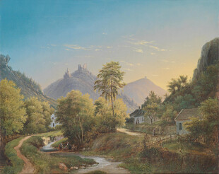 乡村田园风光油画美景