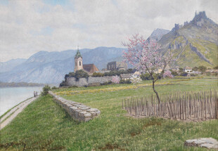 河畔乡村美景