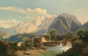 山间河畔美景