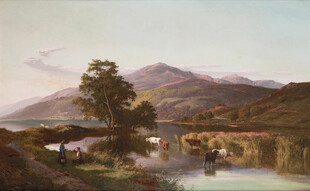 田园山水风景油画