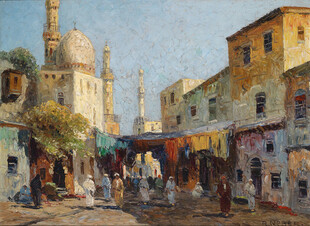 中东风情的热闹市井街道