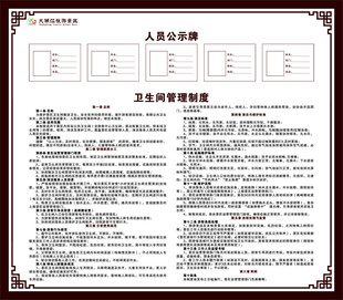 人员公示牌