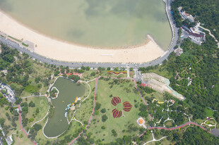 海滨度假胜地鸟瞰图