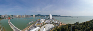 海滨城市美丽风光全景