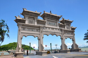中式古典牌坊建筑景观