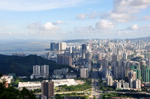 繁华都市天际线景观