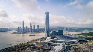 香港城市天际线俯瞰景观