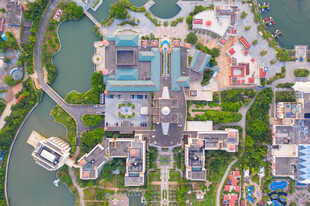 城市建筑群俯瞰景观