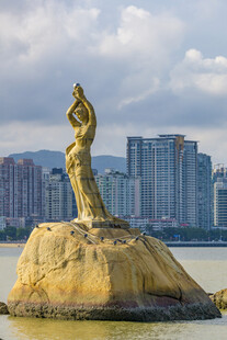 珠海渔女雕像城市标志性景观