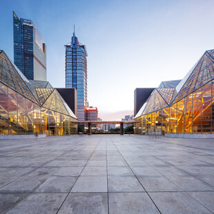 现代都市广场建筑群景观