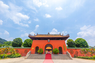 中式红墙古建风景如画