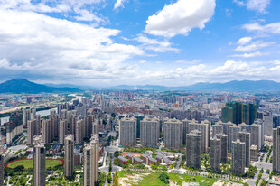城市全景风光俯瞰图