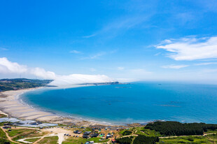 美丽海滨风光俯瞰景色