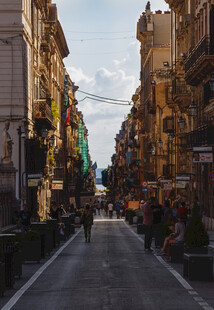欧洲街道的古典建筑风景