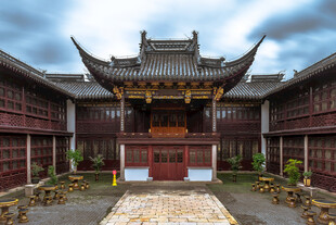中式古建筑庭院景观