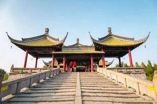 中式古建筑庙宇景观
