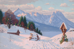 冬日雪山风景