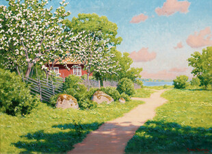 乡村小径旁的温馨小屋