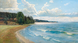 海边风景油画
