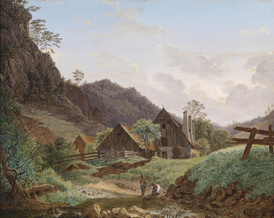 山间村落风景图