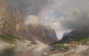 壮丽山河风景油画