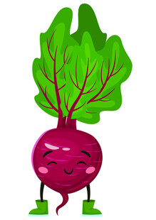 可爱卡通甜菜根形象