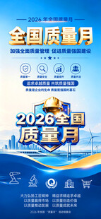全国质量月宣传海报