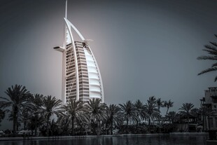 迪拜帆船酒店夜景风光
