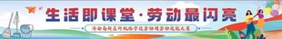 学校 生活课堂之劳动的风采条幅