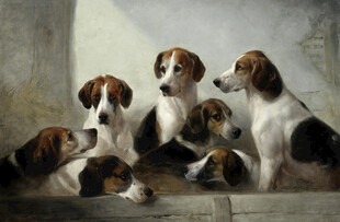 群犬肖像画