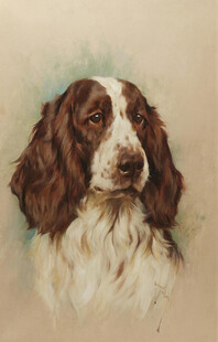 复古风格猎犬肖像画