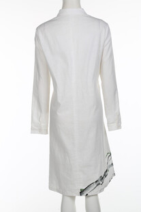 白色长款开叉设计感外套