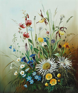 缤纷野花插画