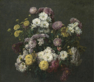 缤纷花卉静物油画