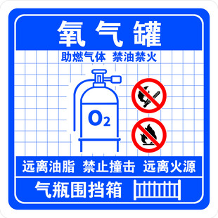氧气罐安全标识