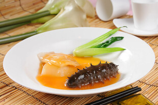 美味海参菜肴摆拍