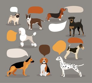 多样萌犬插画集合
