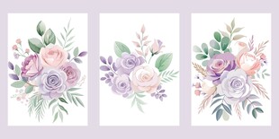 淡雅花卉组图