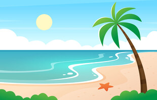 夏日海滩风光