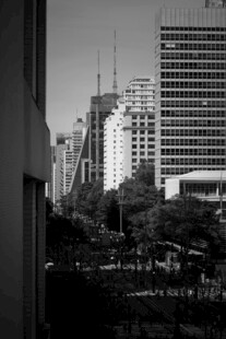 城市黑白建筑景观
