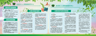 心理健康辅导中心展板