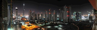 城市璀璨夜景俯瞰图