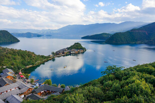 美丽泸沽湖风光景色