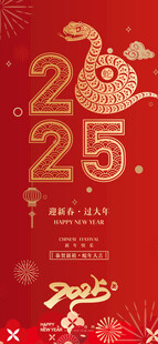 2025龙年喜庆节日海报