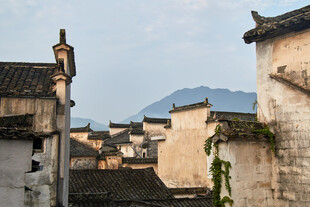 徽派古村落屋顶景致