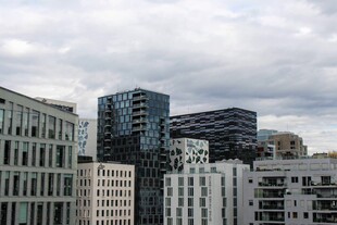 城市高楼建筑群景观